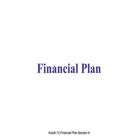 12 Financial Plan