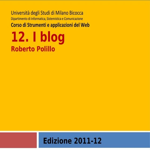 12. I blog