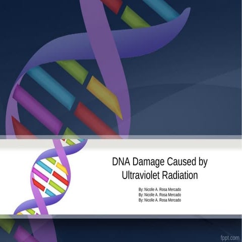 DNA Damage Caused by Ultraviolet Radiation