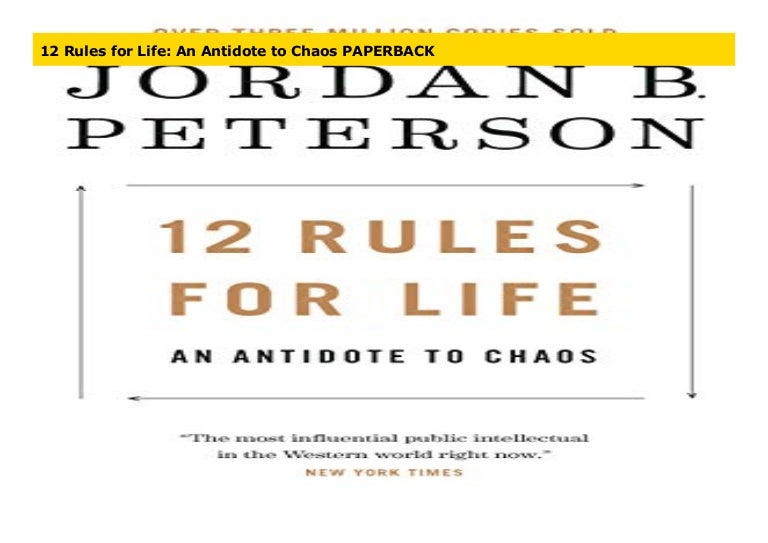 12 Rules for Life: An Antidote to Chaos PAPERBACK