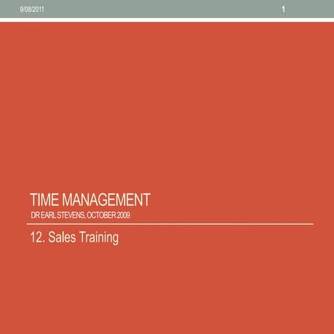 12. sales training   time management