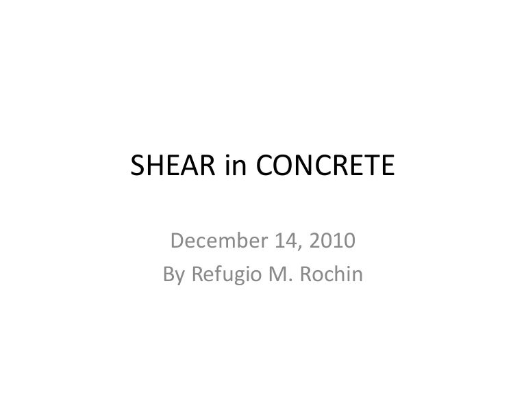 12 shear in concrete