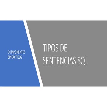 Tabla de sentencias SQL | PDF