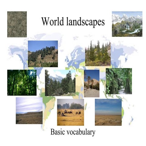 World landscapes: basic vocabulary