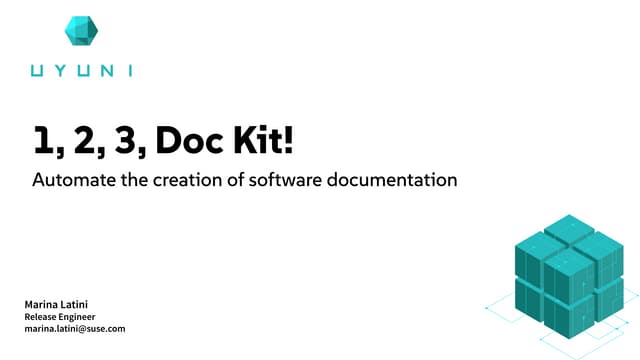 SFSCON24 - Marina Latini - 1, 2, 3, Doc Kit!