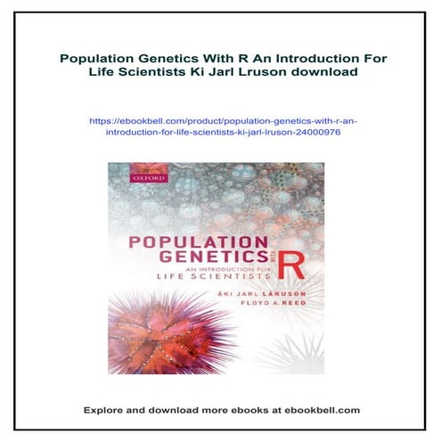 Population Genetics With R An Introduction For Life Scientists Ki Jarl Lruson