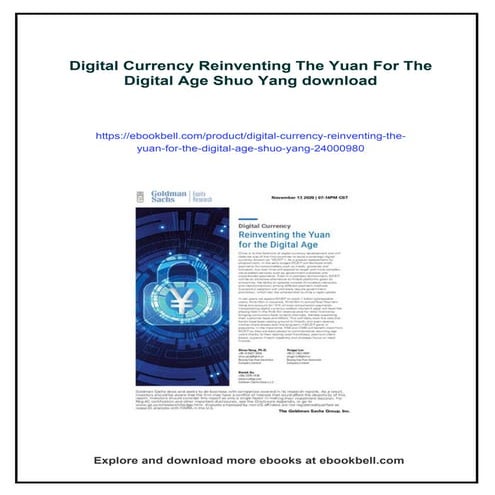 Digital Currency Reinventing The Yuan For The Digital Age Shuo Yang