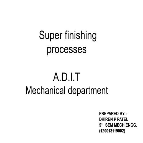 superfinishing process