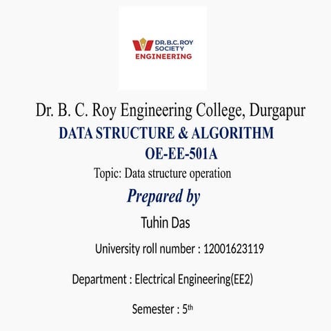 DSA and data structure operationdfgrhdhdfgdgerg | PPTX
