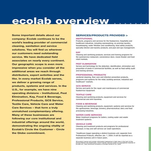 ecolab l_ar01_businessoverview | PDF