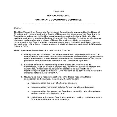 borg warner   corporate_governance_committee_charter
