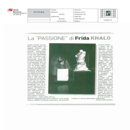 Clipping Futura 01/01/12 @ IED Barcelona