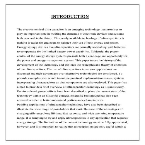 seminar repport ultra capacitor