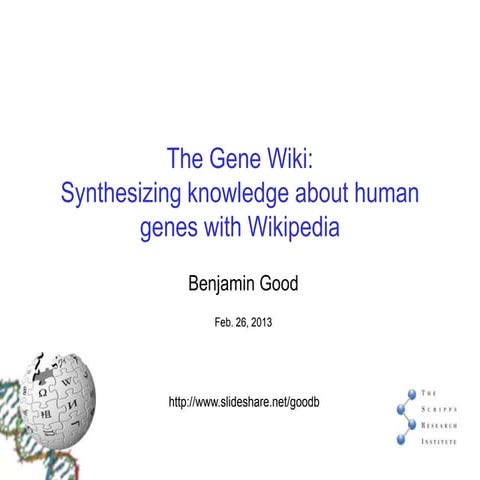 Gene Wiki at Phenotype RCN annual meeting