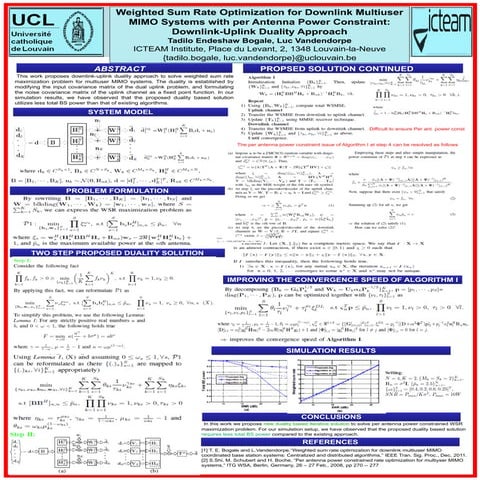 Weighted Sum Rate Optimization for Downlink Multiuser MIMO Systems with per A...