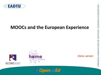 MOOCs and the european experience