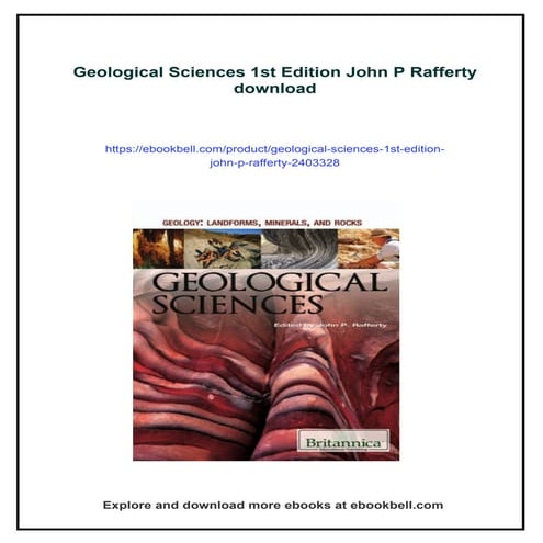 Geological Sciences 1st Edition John P Rafferty
