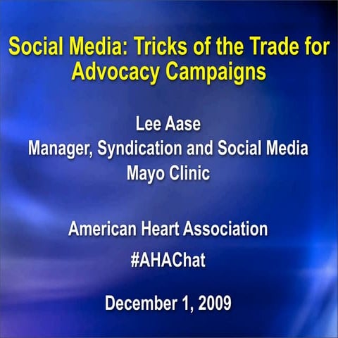Social Media Advocacy