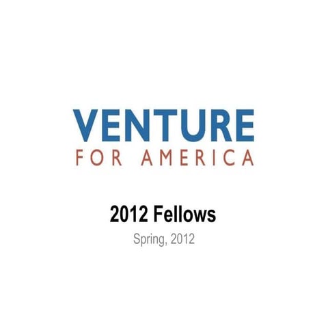 Venture for America for Fellows