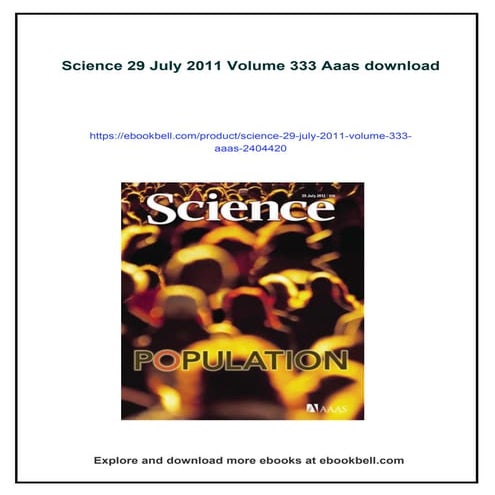 Download full ebook of Science 29 July 2011 Volume 333 Aaas instant ...