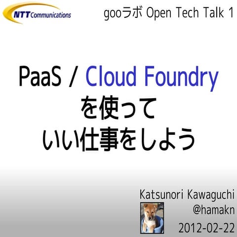 PaaS / Cloud Foundry makes you happy
