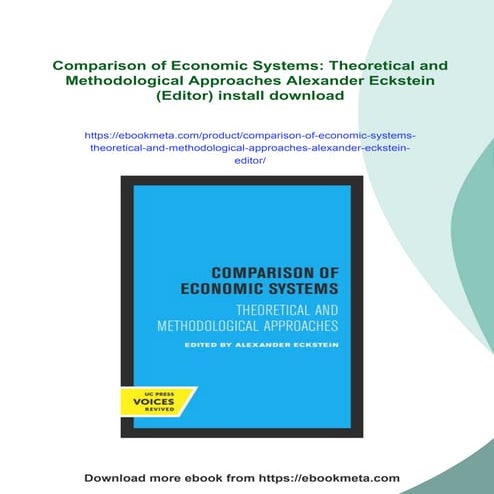 Comparison of Economic Systems: Theoretical and Methodological ...