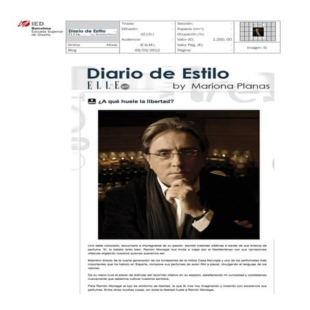 Clipping Diario de Estilo 09/03/12 @ IED Barcelona