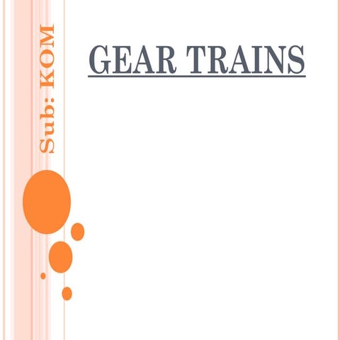 gear trains ppt