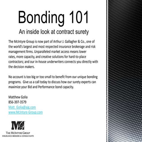Surety Bond 101