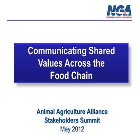 Greg Ferrara - Communicating Shared Values Across the Food Chain
