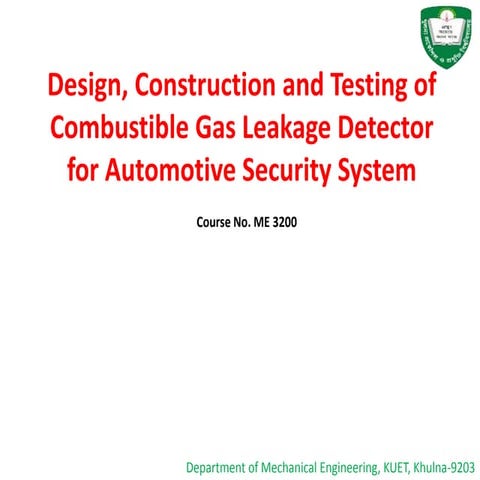 Design, Construction and Testing of Combustible Gas Leakage Detector ...
