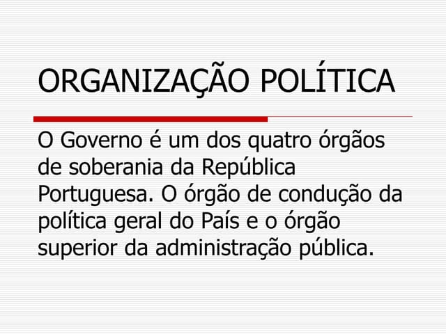  Organizacao política de Portugal