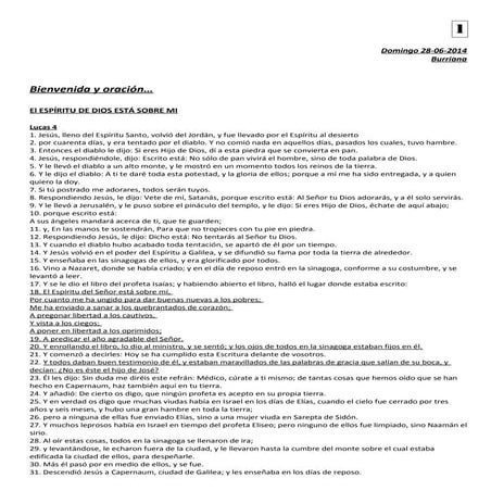 Predicación: El Espíritu de Dios esta sobre mí. - Por Javier Gomez