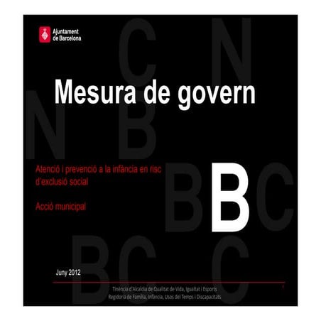 Mesura de Govern 29 de juny. Infància en risc d'exclusió social
