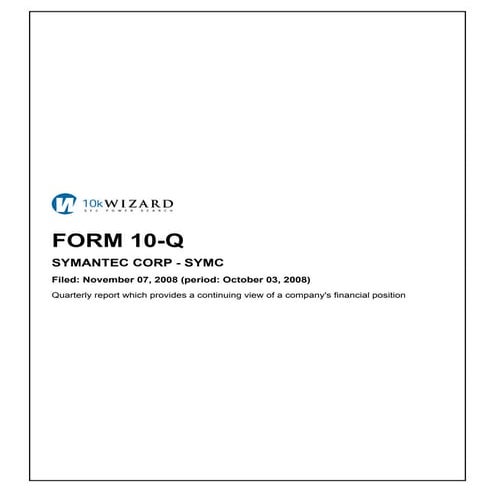 symantec 10Q10308