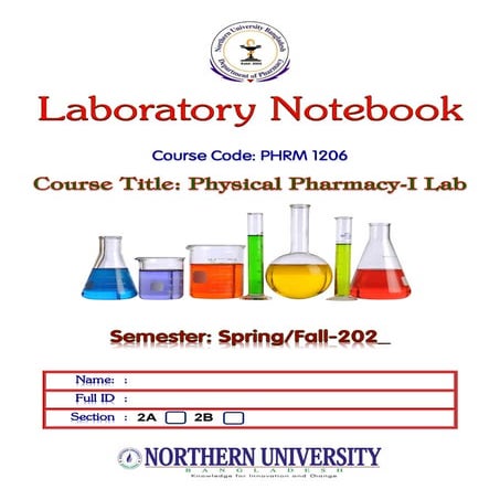 Physical Pharmacy-I Lab, Manik