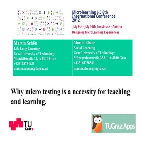 micro testing teaching learning analytics