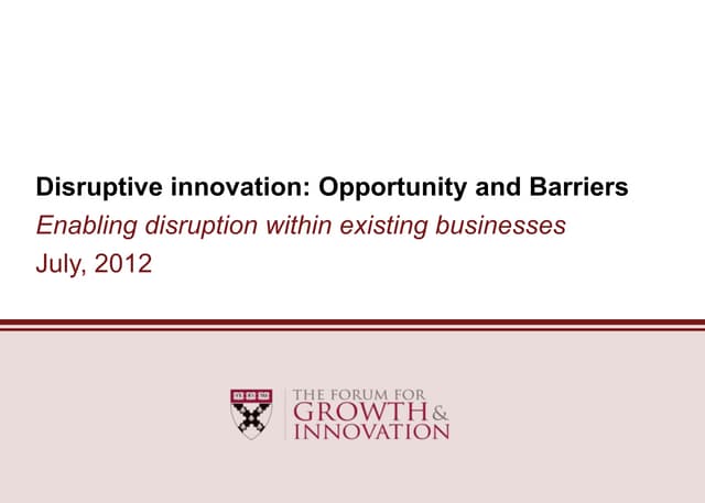 Disruption and Your Business