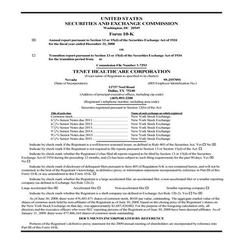 tenet healthcare CY0810KFinal