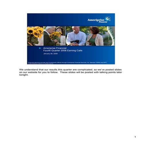 ameriprise Talking_Points_4Q08