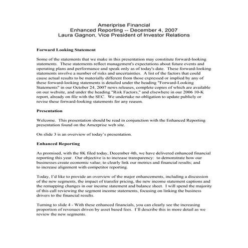 ameriprise TalkingPoints_120407