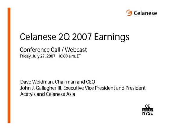 celanese q2_2007_earnings_pres