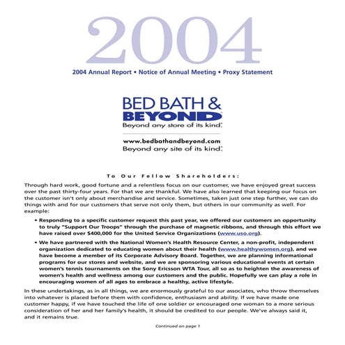 bed bath&beyond 2004ar