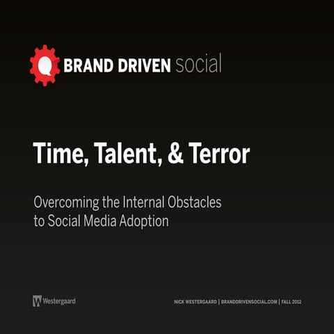 Time, Talent, & Terror: Overcoming the Internal Obstacles to Social Media Ado...