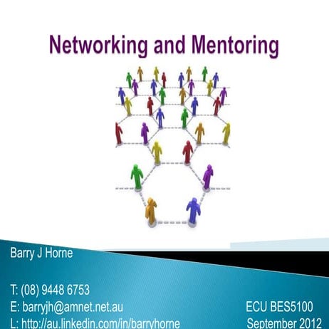 Career Development : Networking and Mentoring (2012)