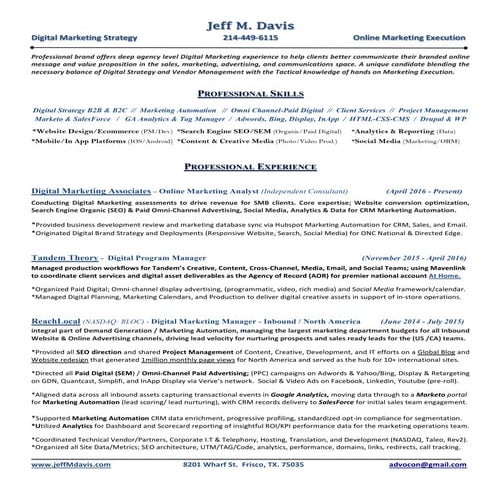 Jeff M Davis Digital Marketing Rez-2017