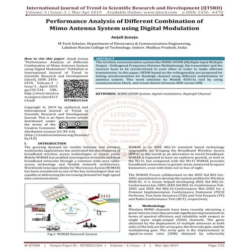 Performance Analysis of Different Combination of Mimo Antenna System using Di...