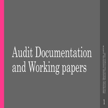 AUDIT_DOCUMENTATION Power Point Presentation | PPTX