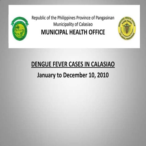Calasiao Dengue Fever Update as of Dec. 10, 2010
