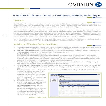 TCToolbox Publication Server – Funktionen, Vorteile, Technologie